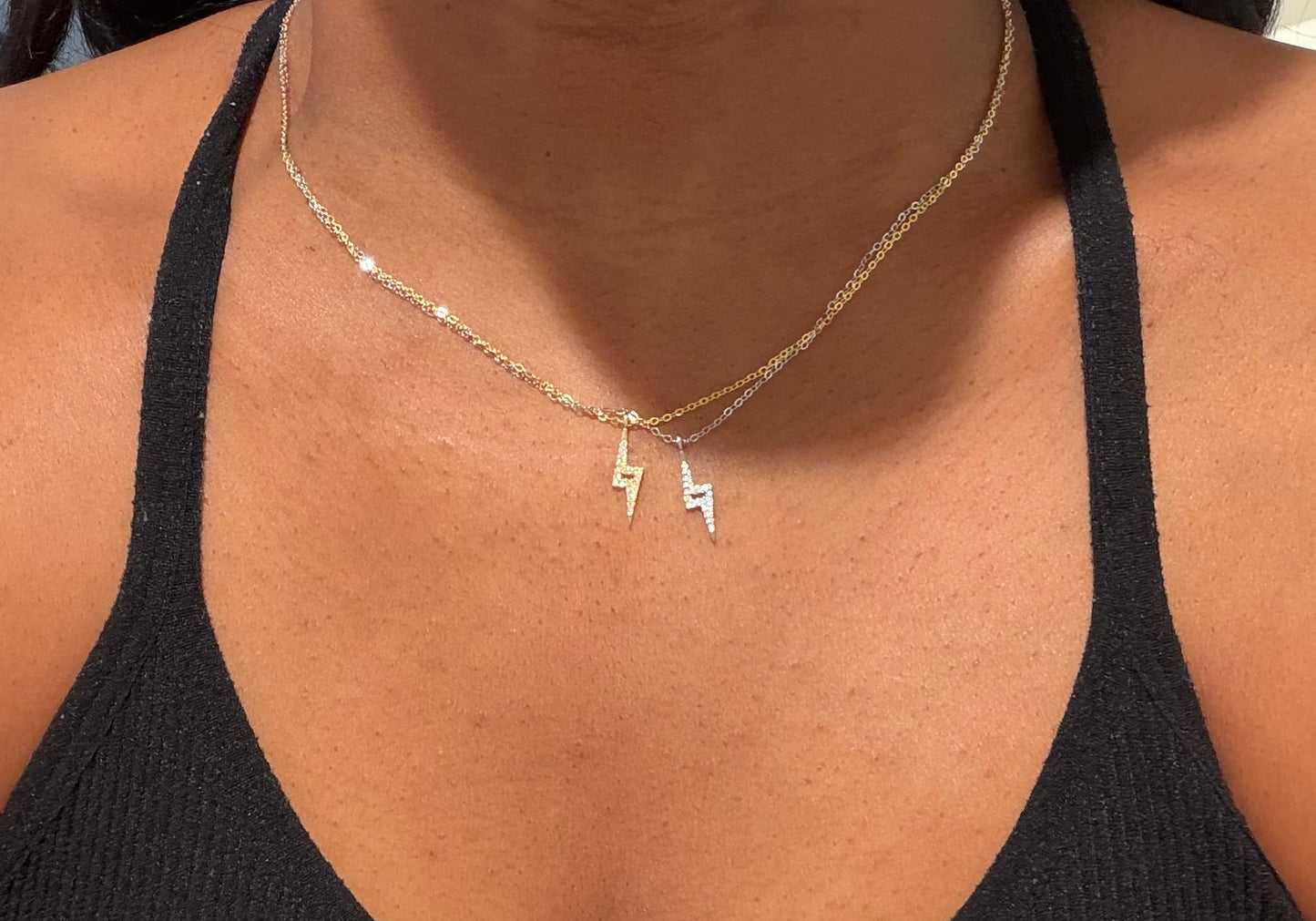 The Bolt Necklace — Sterling Silver & Gold Plated Sterling Silver