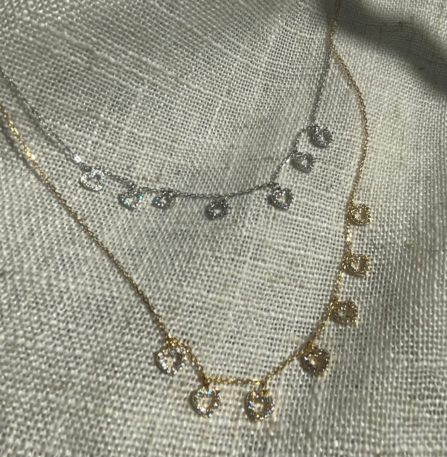 925 Sterling Silver Heart Charm Necklace | Gold Plated & Silver Options