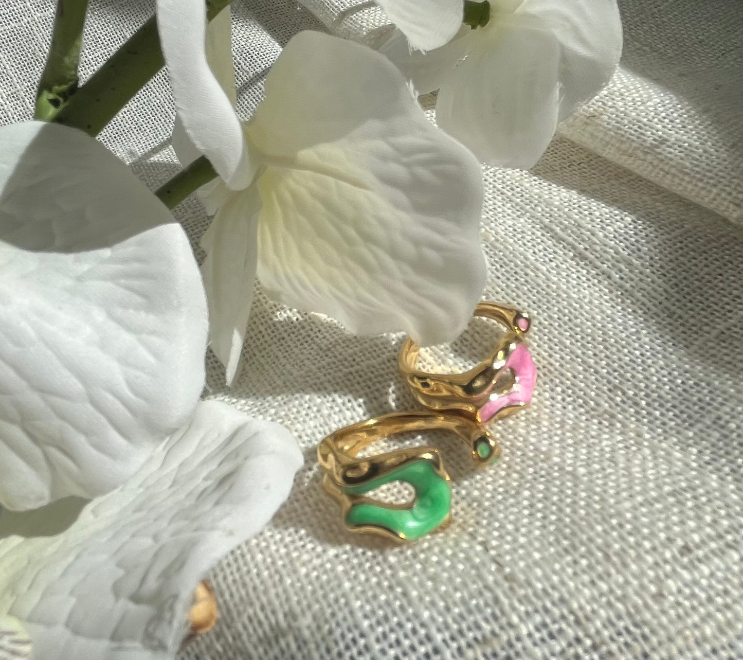 18K Gold Plated Lava Ring - Mixed Sizes