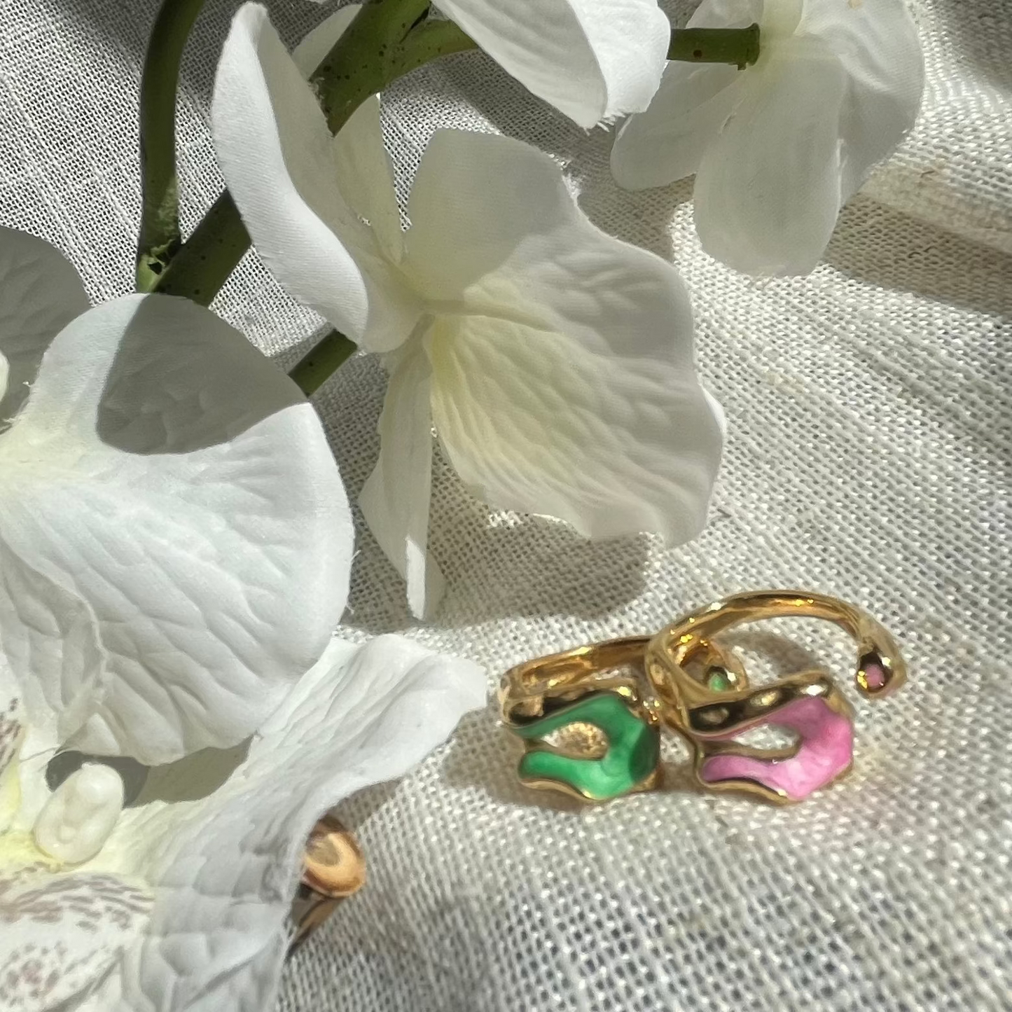 18K Gold Plated Lava Ring - Mixed Sizes